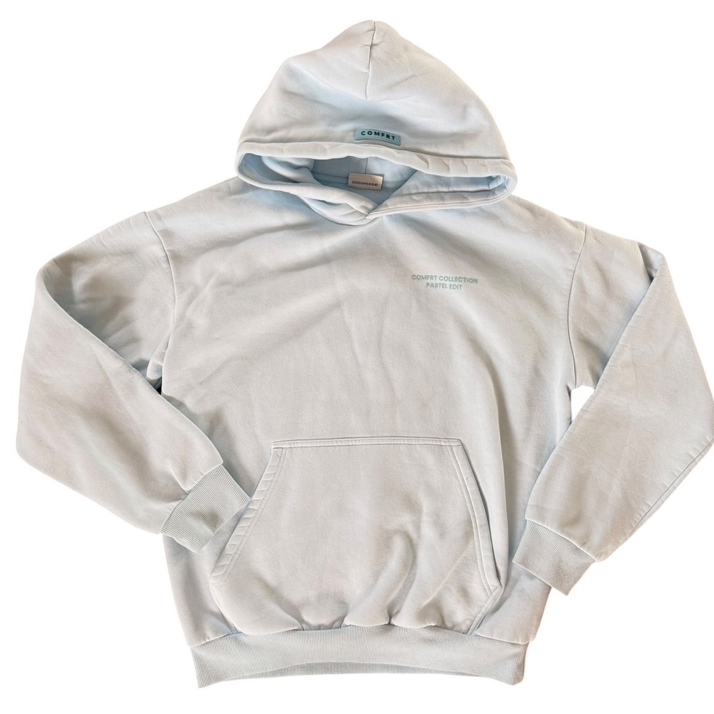 Comfrt Collection Pastel Edit Hoodie Light Blue Size M Pullover Sweatshirt